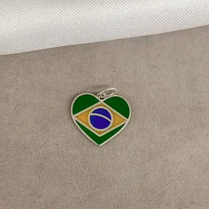 PINGENTE CORAÇÃO G BRASIL